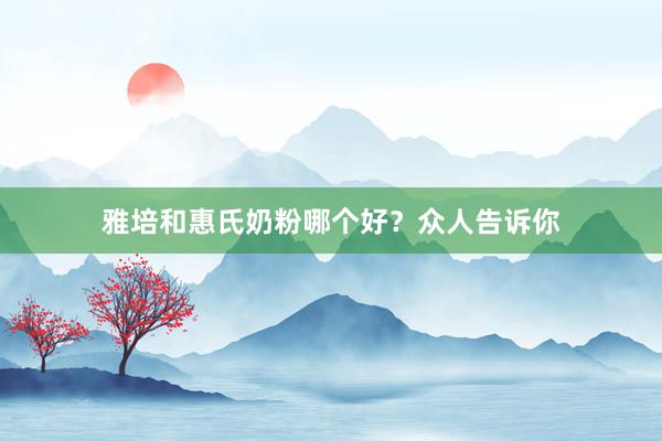 雅培和惠氏奶粉哪个好？众人告诉你